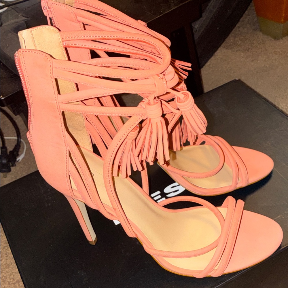 Aldo Coral Tassel Strappy Heels